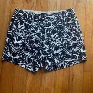 J.Crew black floral print women’s shorts size 2